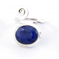 Sapphire -  silver ring